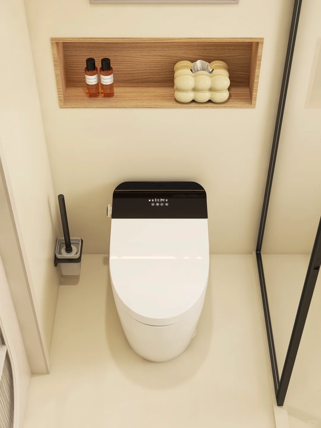 一整个惊艳住☀️原木奶油卫生间这样装太治愈