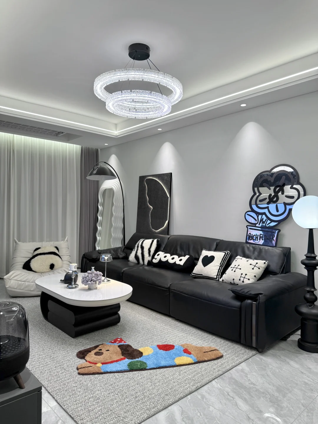 穷装就复制我家吧，10w硬装的74㎡黑白灰小家