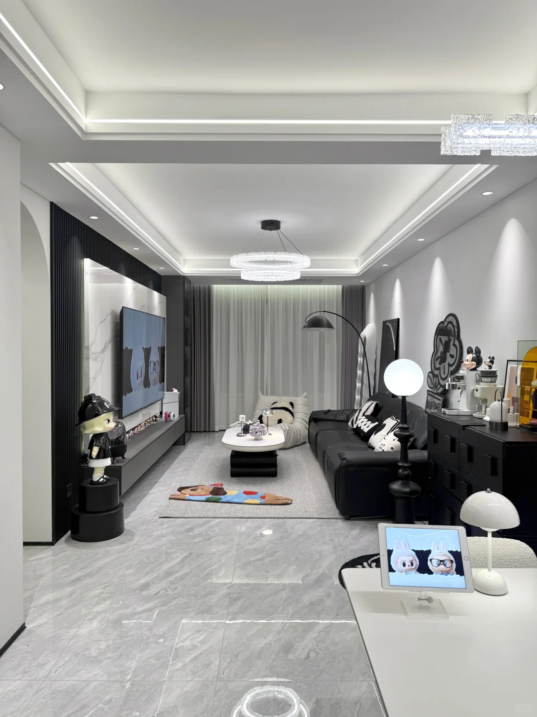 穷装就复制我家吧，10w硬装的74㎡黑白灰小家