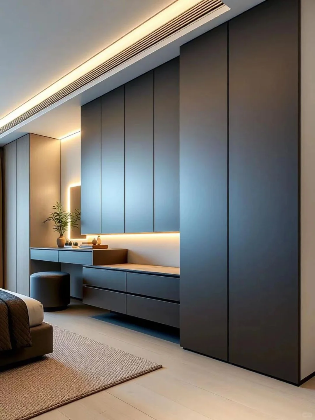 9种床尾柜+梳妆台一体式设计！