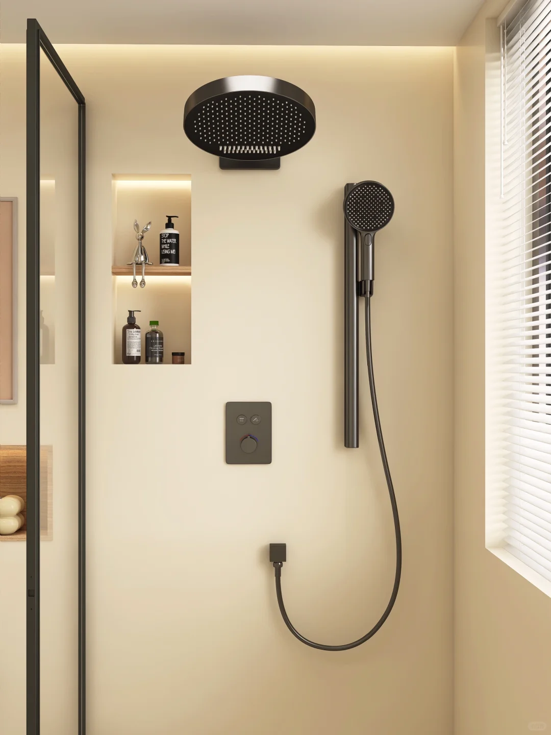 一整个惊艳住☀️原木奶油卫生间这样装太治愈