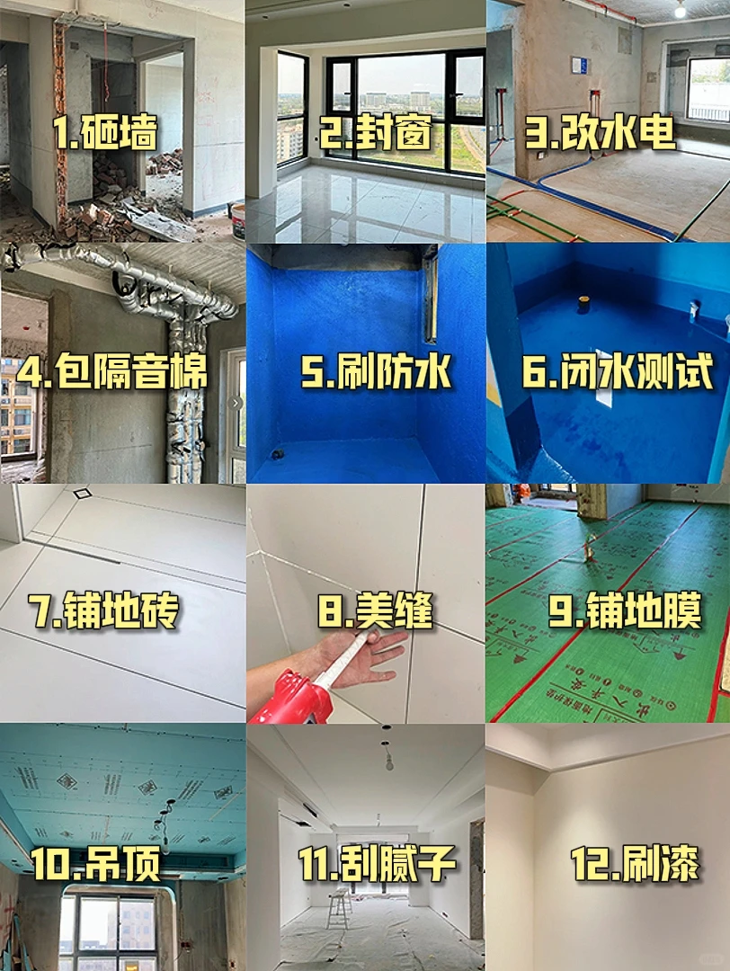 毛坯房装修全流程🏠