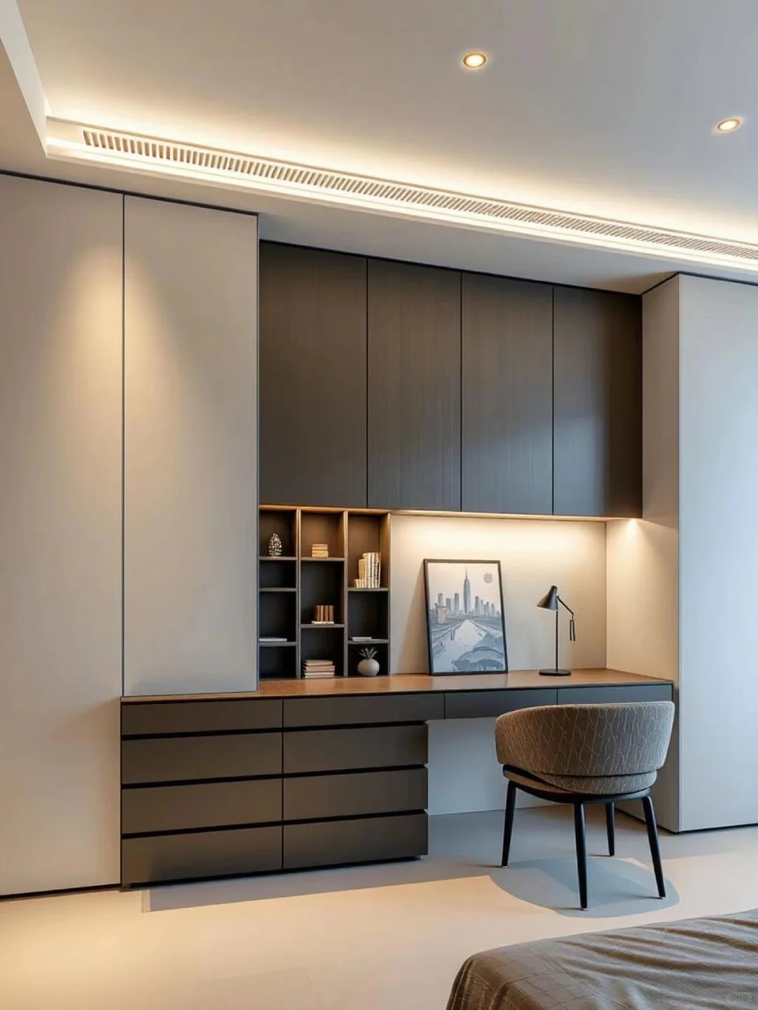 9种床尾柜+梳妆台一体式设计！