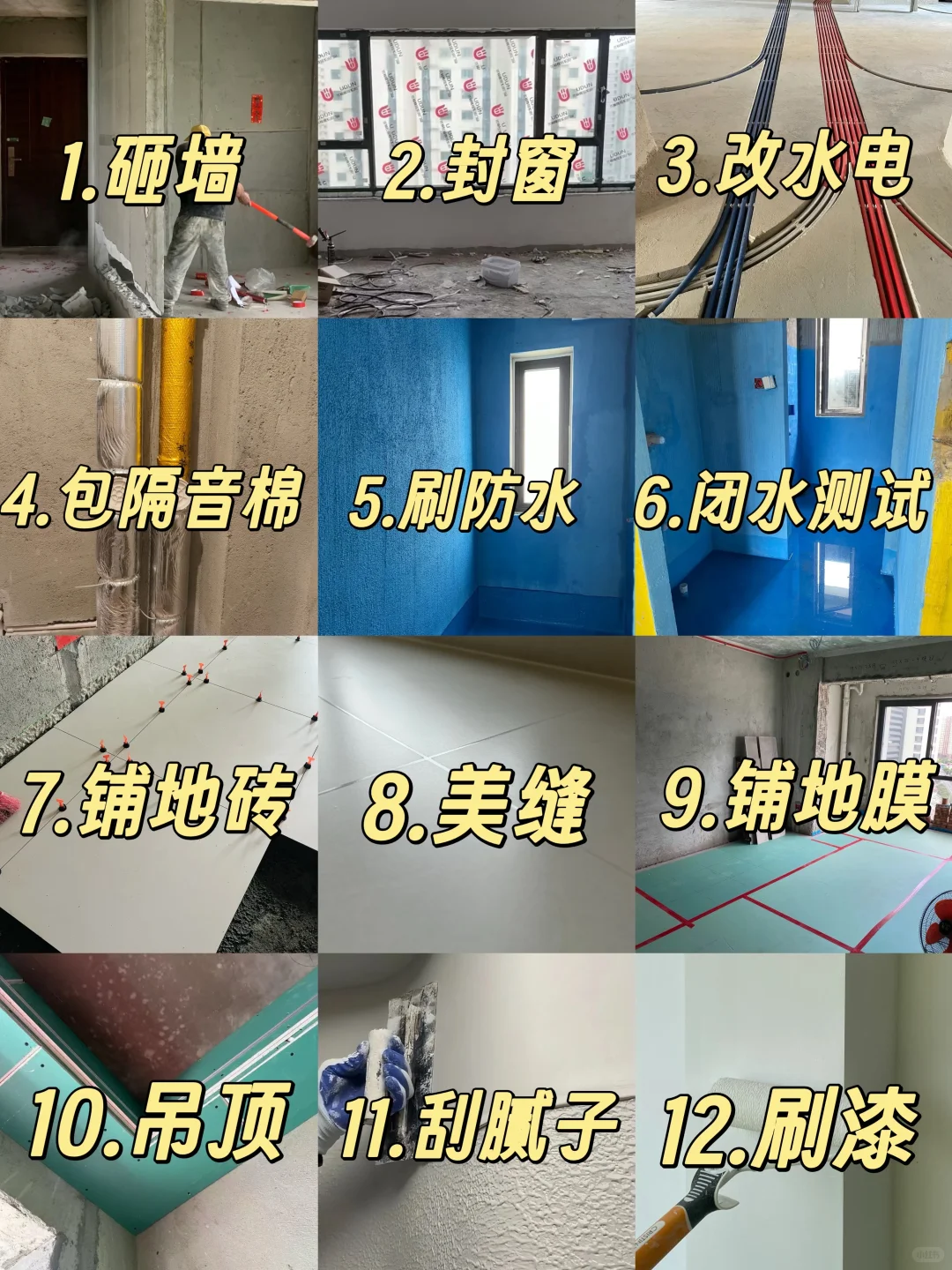 新手闭眼抄！毛坯房装修21步全流程