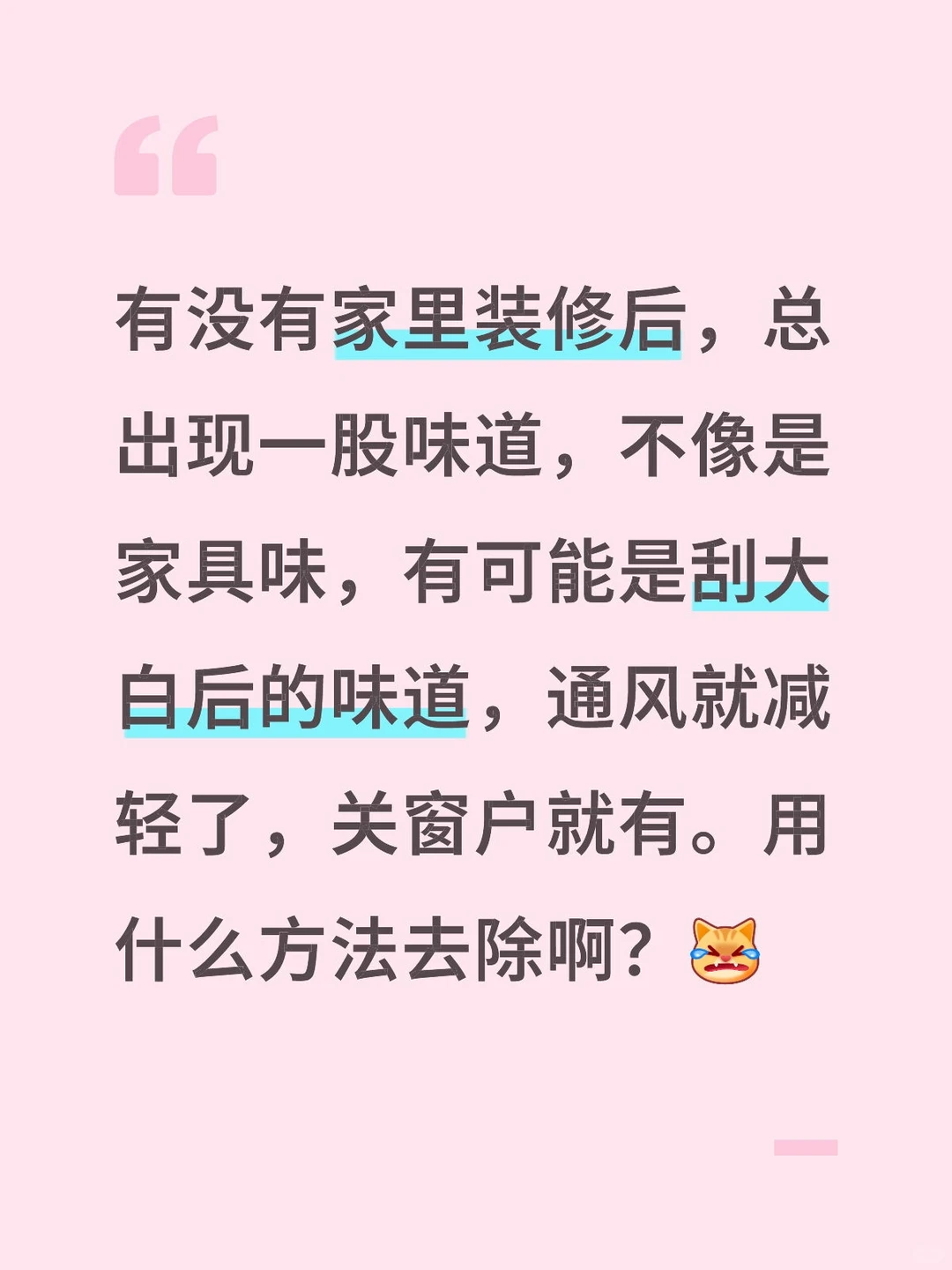 家里装修后的味道治理