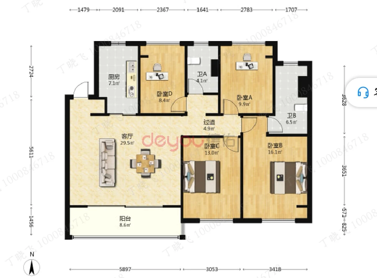 ✨ 尹山湖改善次新房，黄金楼层小高层～✨