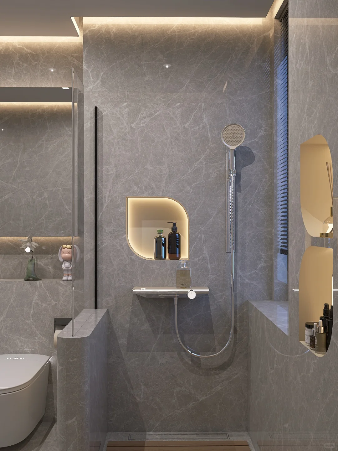 极简风卫生间我悟了！真被这电镀银美到✨