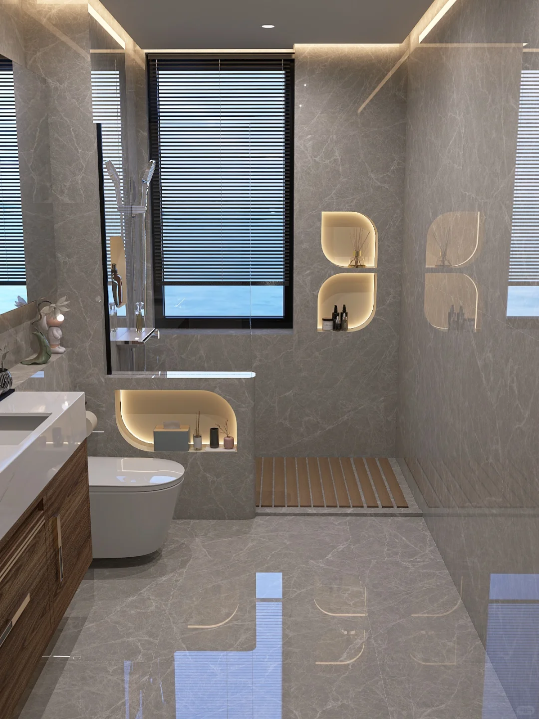 极简风卫生间我悟了！真被这电镀银美到✨