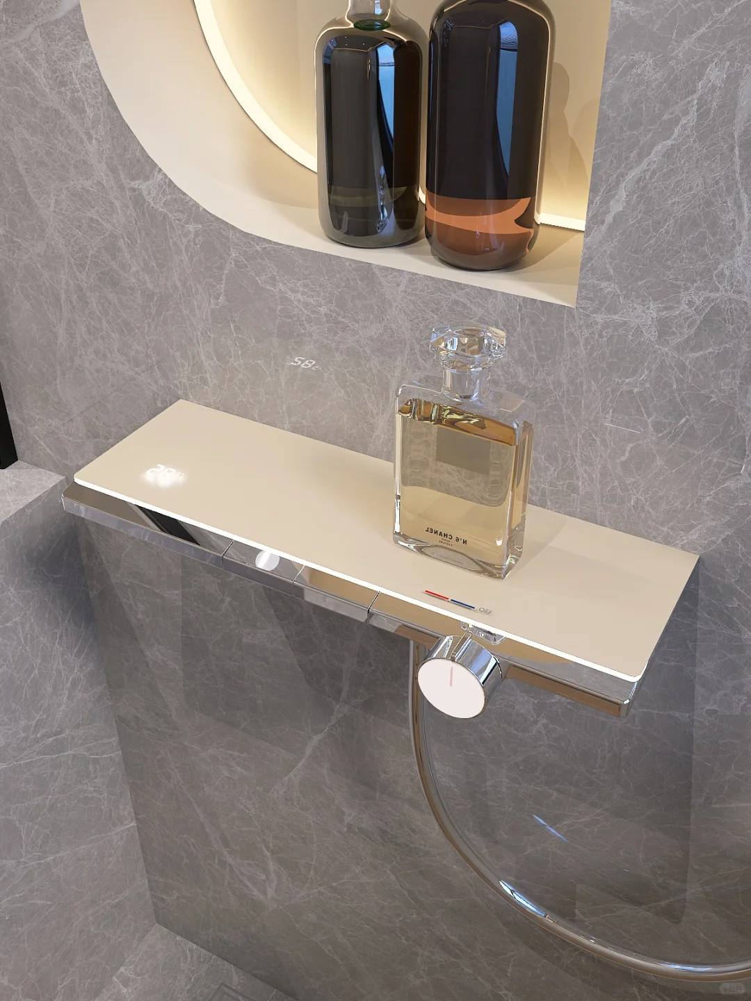 极简风卫生间我悟了！真被这电镀银美到✨