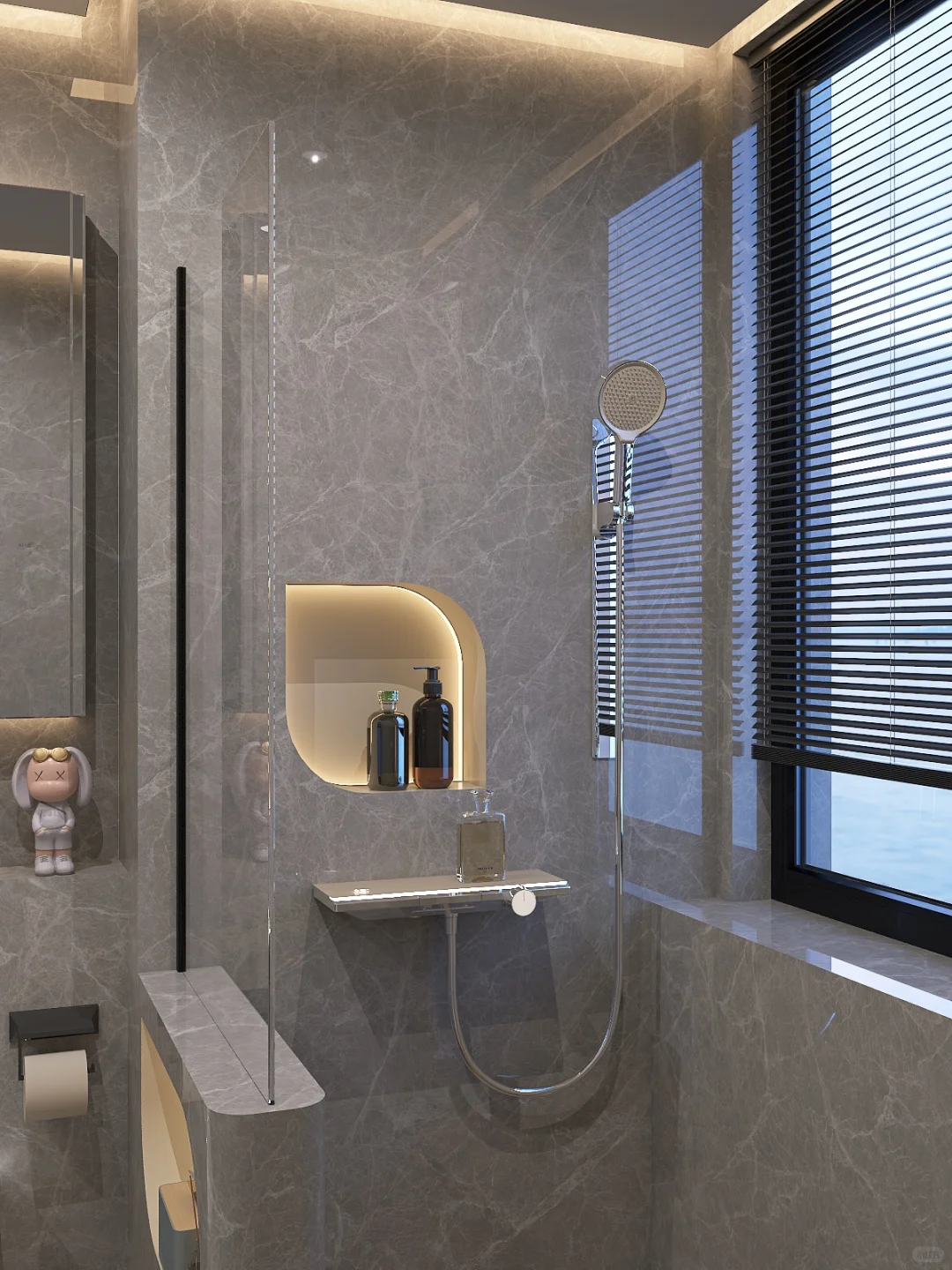 极简风卫生间我悟了！真被这电镀银美到✨