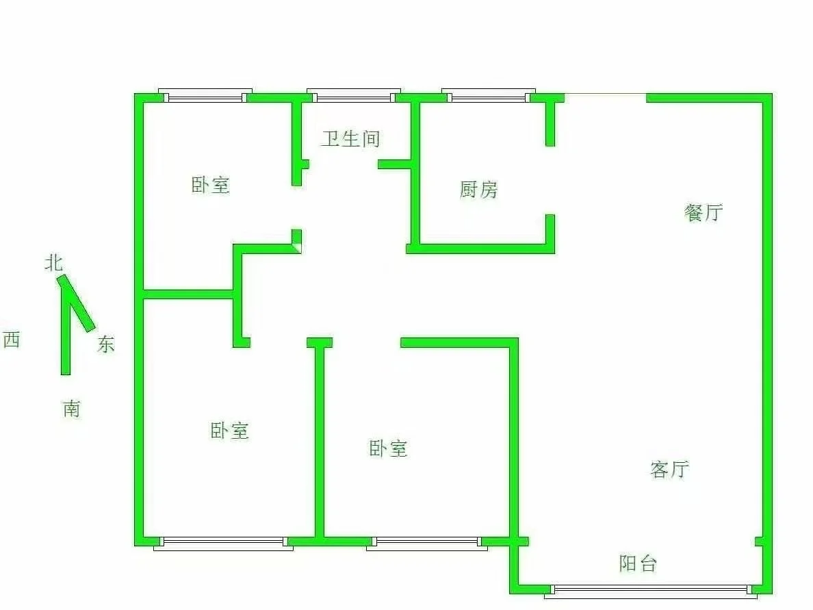 东部美的城105平3居，好房好价。
