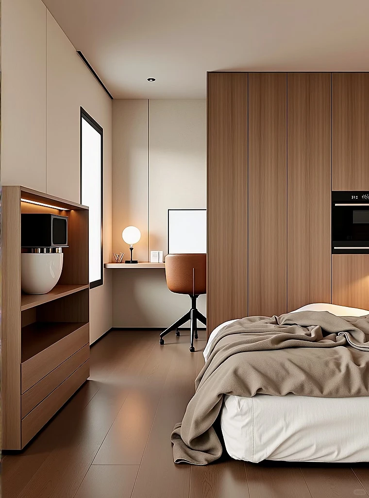 书房客厅直通？胡桃隔断巧划空间，美翻啦！🏠