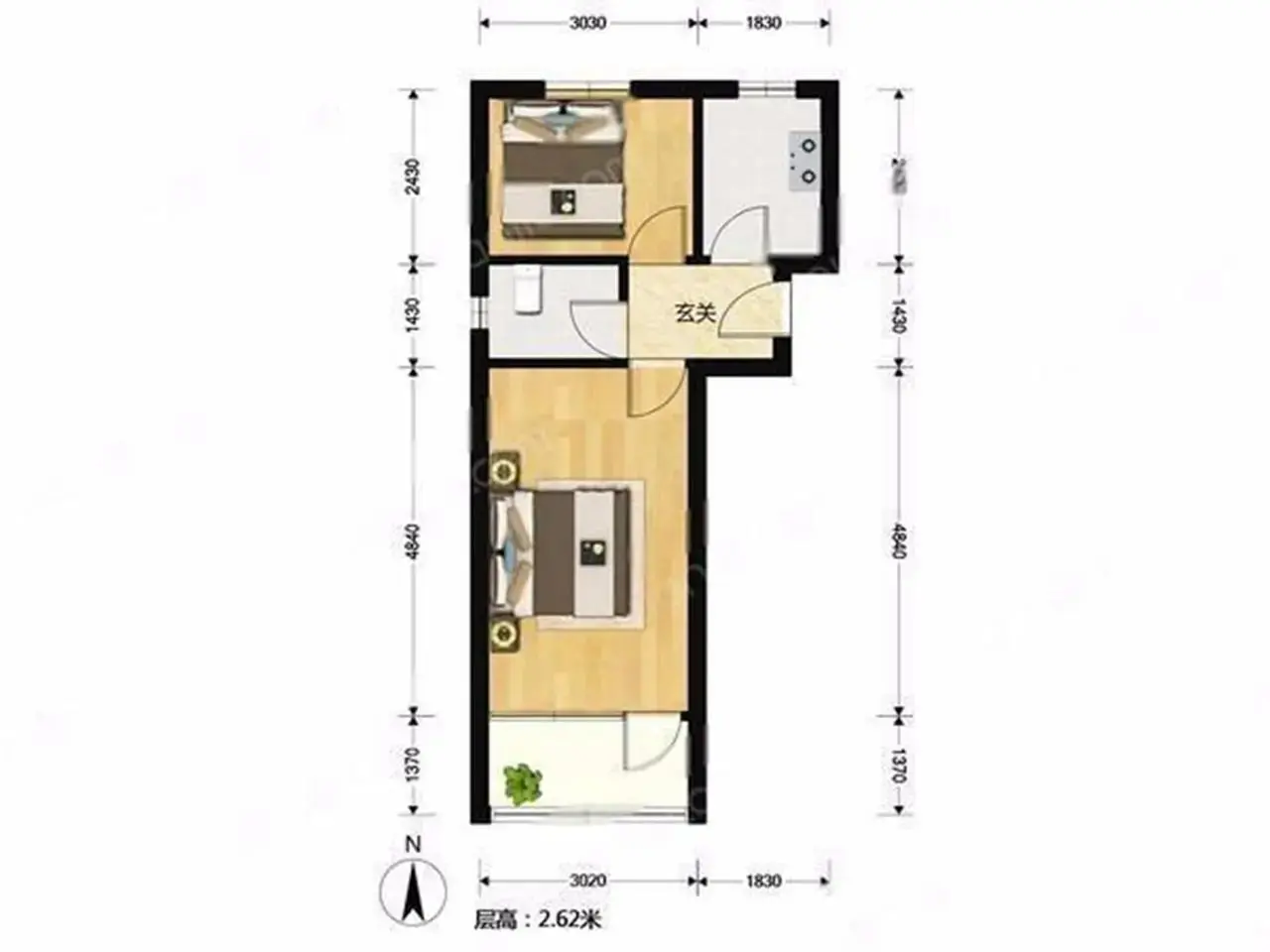 徐汇科苑新村2房！随时起租+精装修