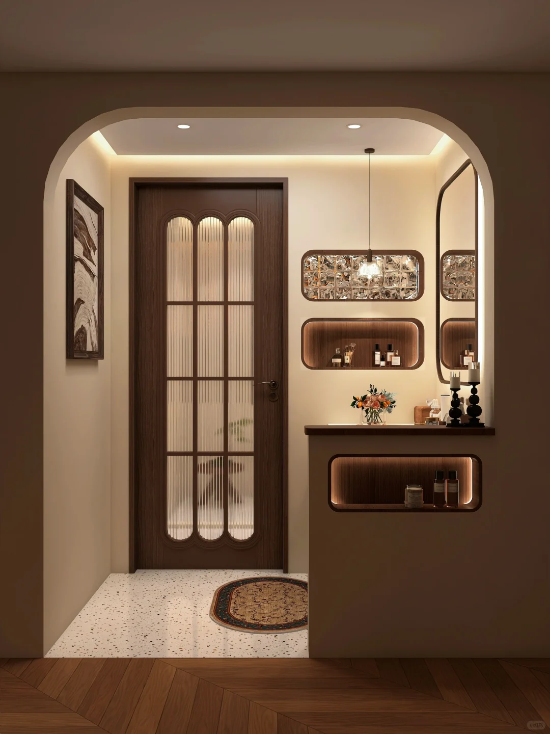 疯狂安利！三分离中古浴室搭配暗装花洒绝了