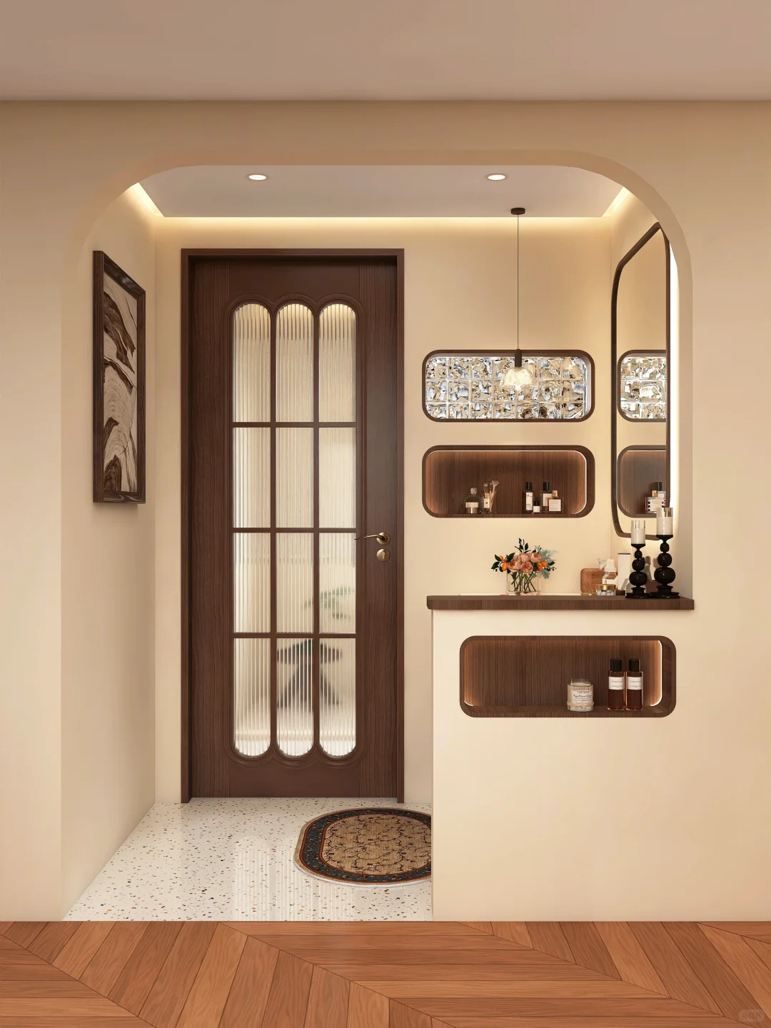 疯狂安利！三分离中古浴室搭配暗装花洒绝了