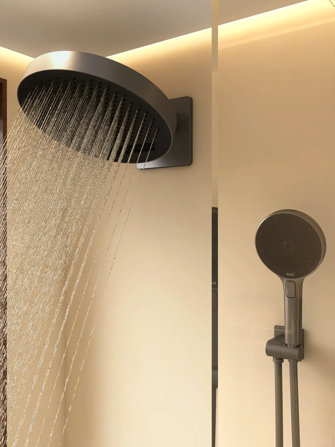 疯狂安利！三分离中古浴室搭配暗装花洒绝了