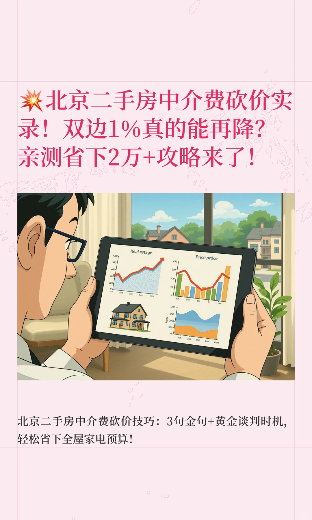 💥北京二手房中介费砍价实录！双边1%真的