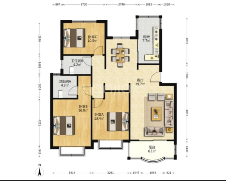 业主独家代理，此房中介费只收5000