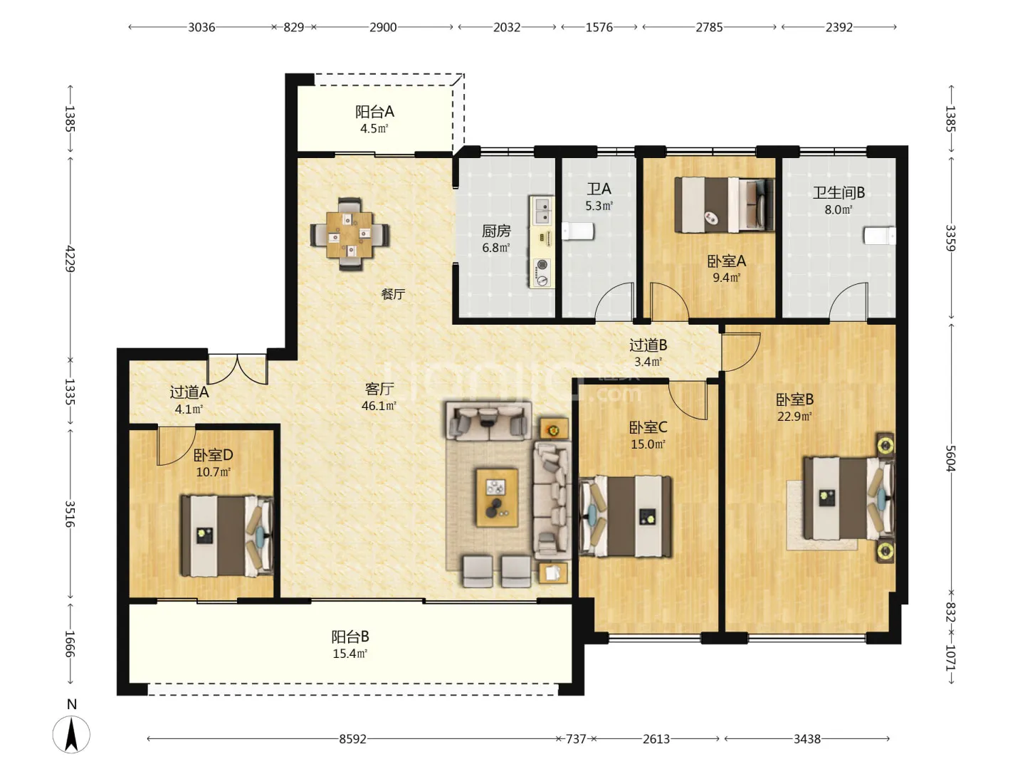 玖玺台价位最美一套178户型房东血赔60个