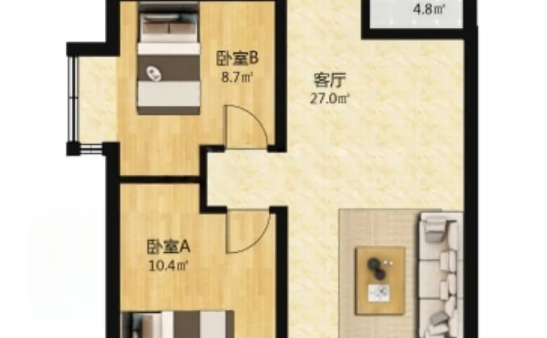 北五环公园悦府｜20年次新房🏡87㎡急售