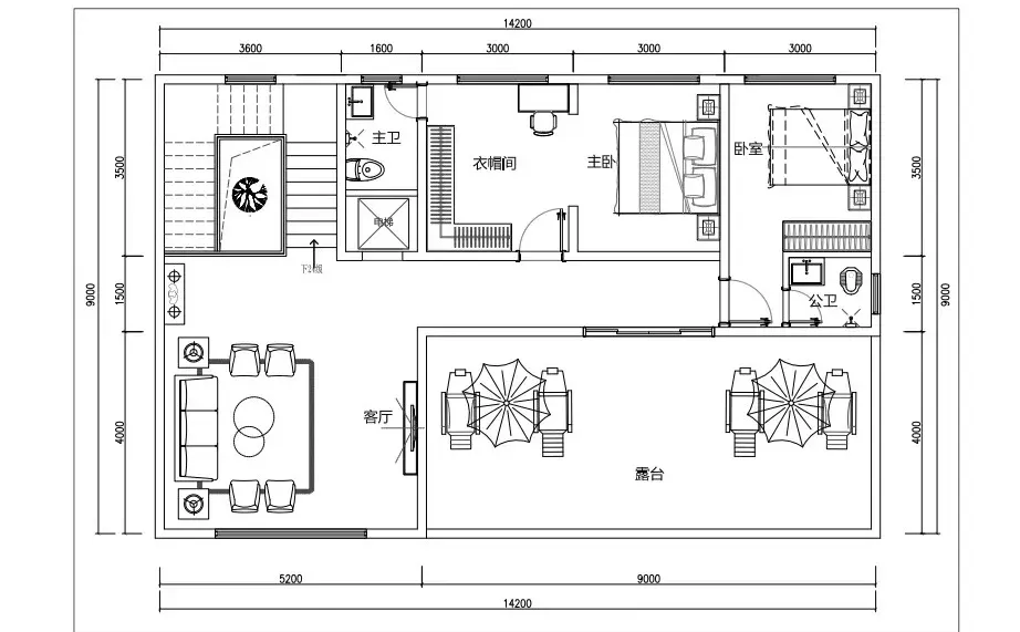 今天分享3套三开间现代别墅！