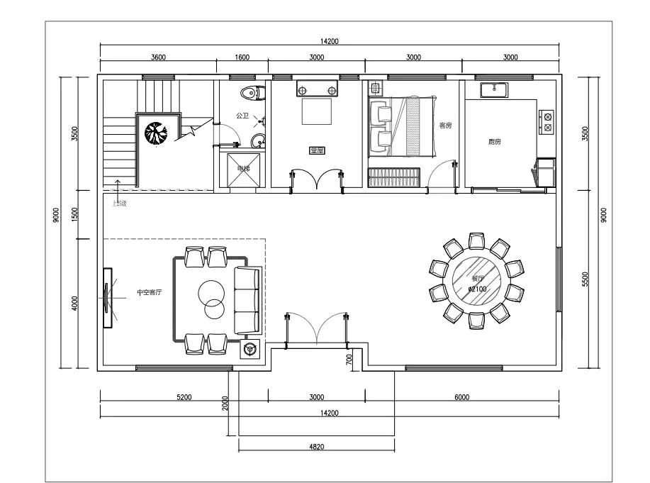 今天分享3套三开间现代别墅！
