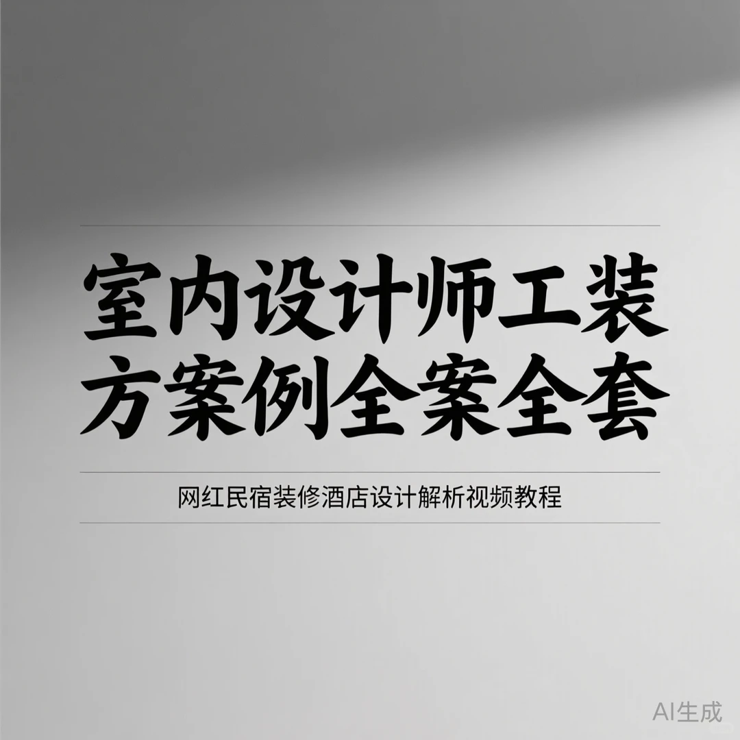 室内设计全案解析｜民宿酒店装修干货