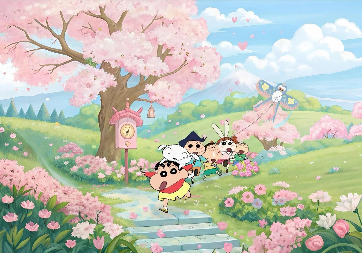 蜡笔小新iPad壁纸｜夏日回忆，治愈系画面😍😍