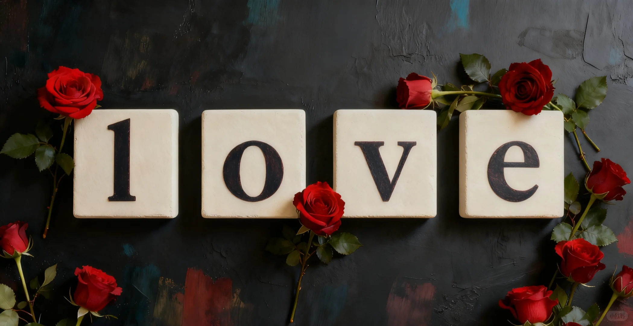 电脑壁纸：love深色背景
