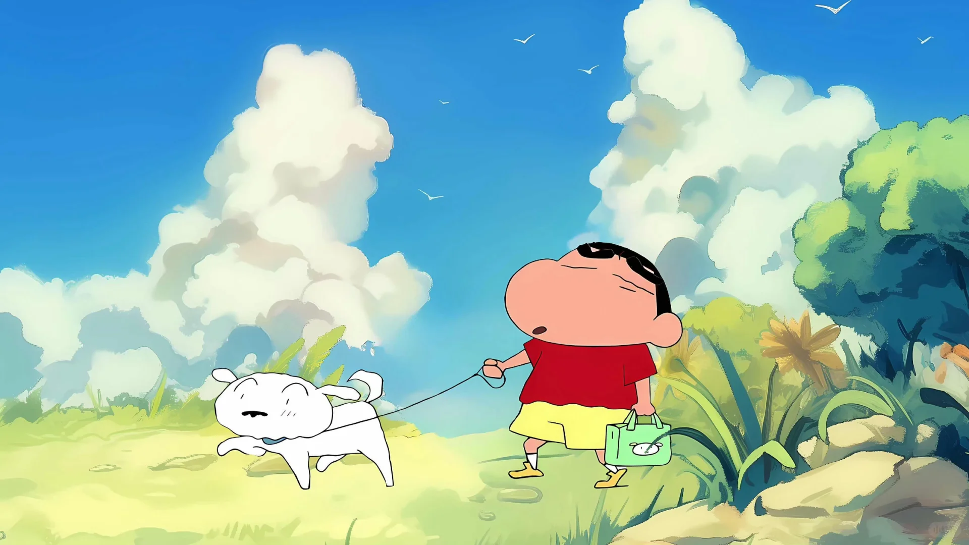 蜡笔小新iPad壁纸｜夏日回忆，治愈系画面😍😍