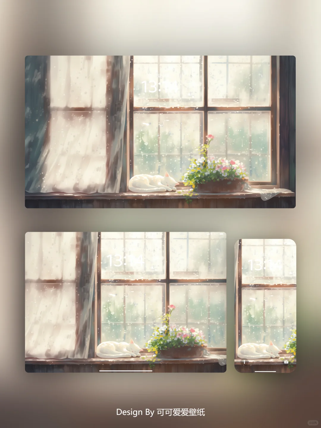 167 | 🐱雨天窗边的猫和花