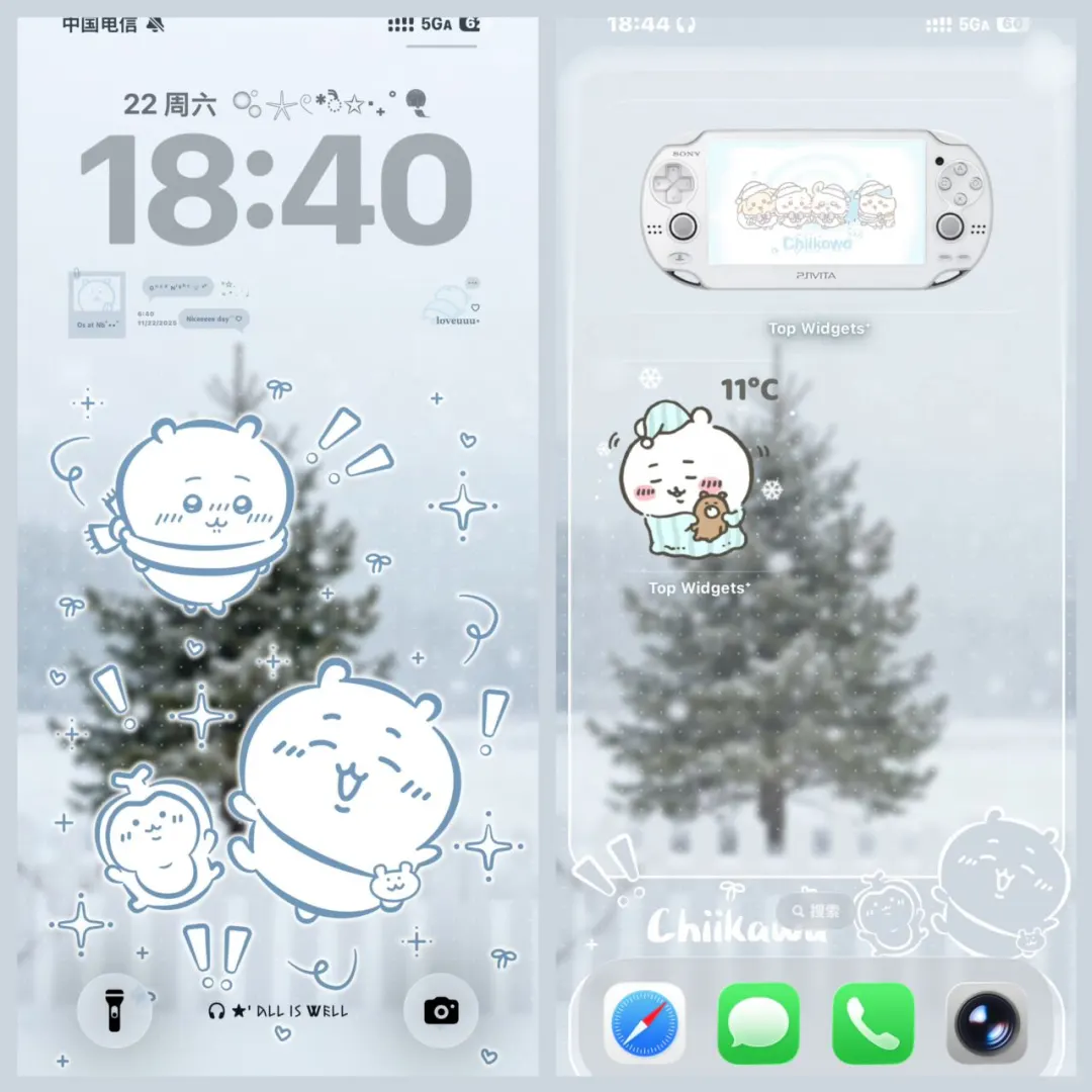 chiikawa吉伊冬日壁纸 萌晕啦！
