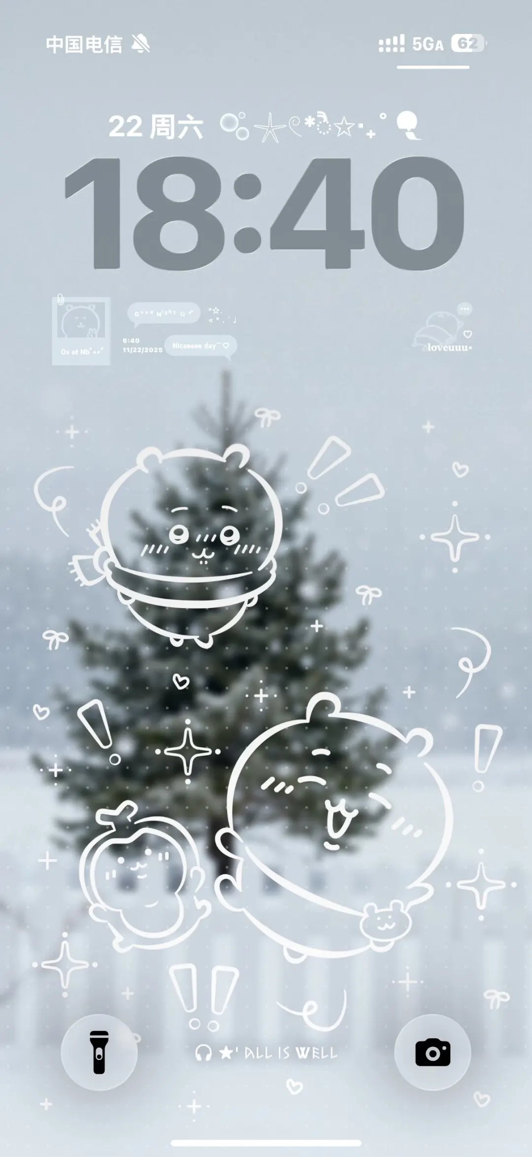 chiikawa吉伊冬日壁纸 萌晕啦！