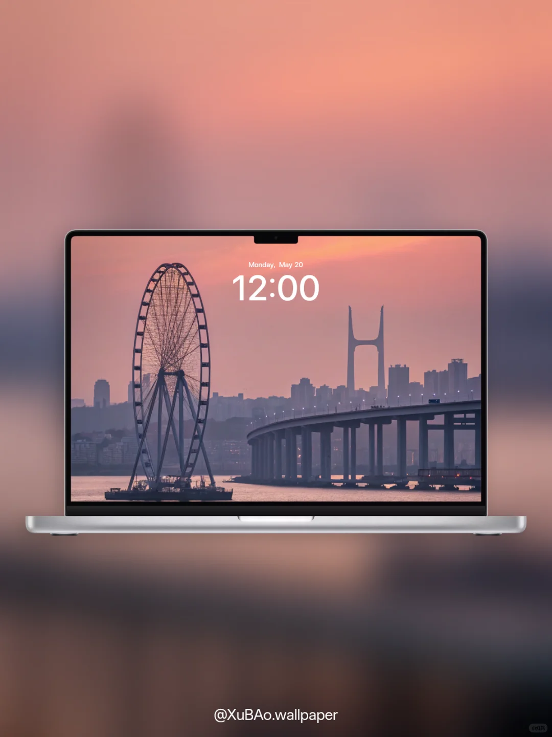 B2513 | 4k壁纸 | 海上黄昏摩天轮