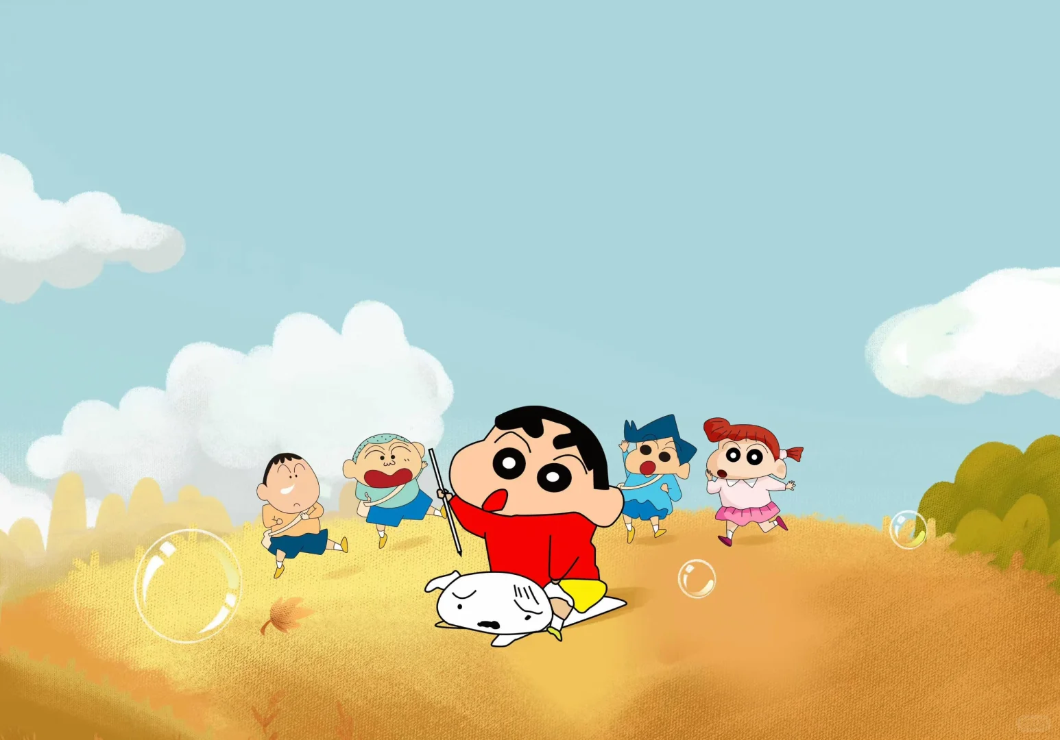 蜡笔小新iPad壁纸｜夏日回忆，治愈系画面😍😍