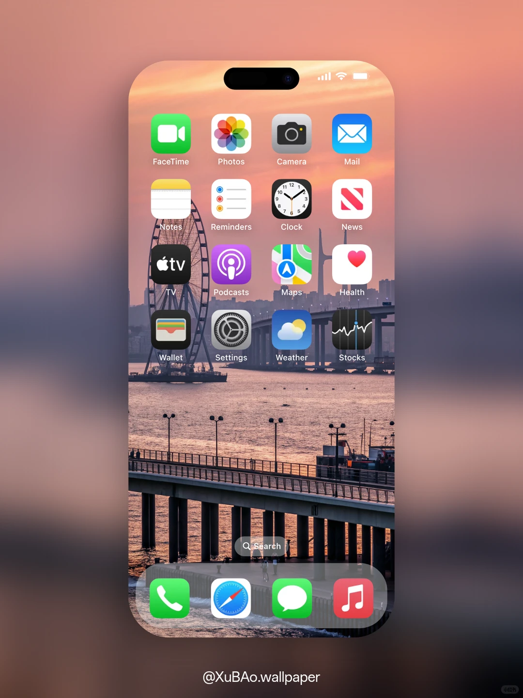 B2513 | 4k壁纸 | 海上黄昏摩天轮