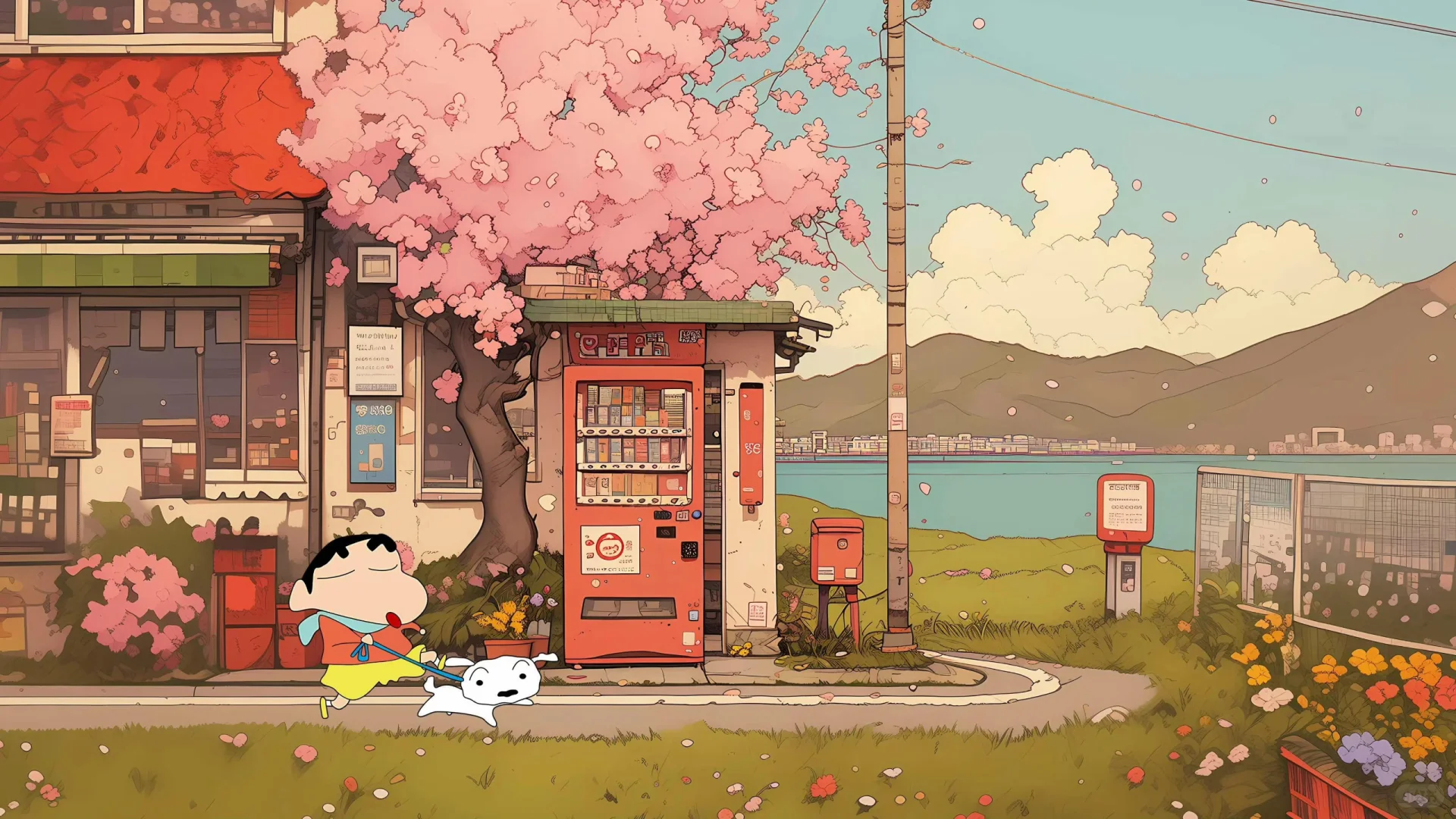 蜡笔小新iPad壁纸｜夏日回忆，治愈系画面😍😍