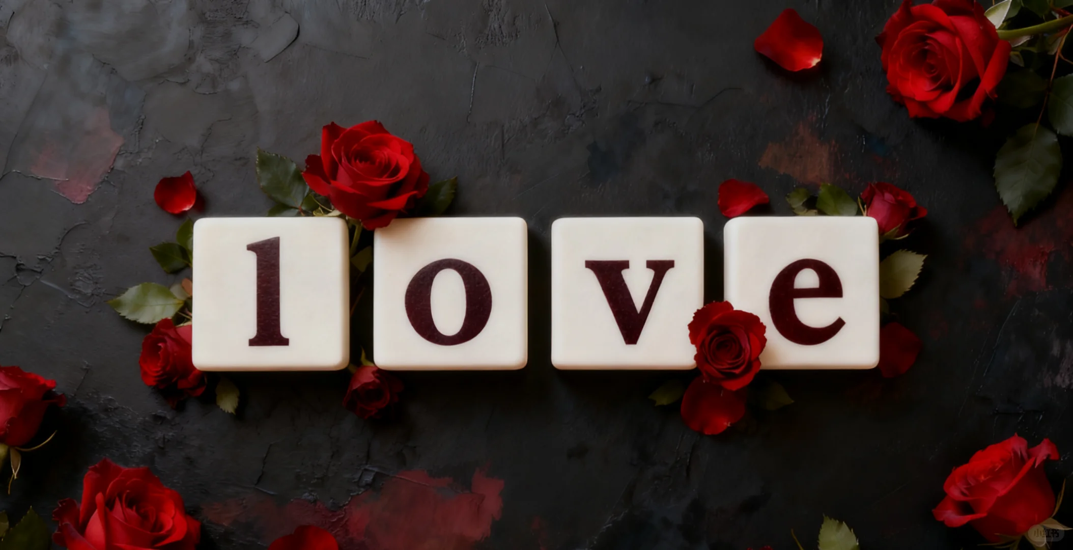 电脑壁纸：love深色背景