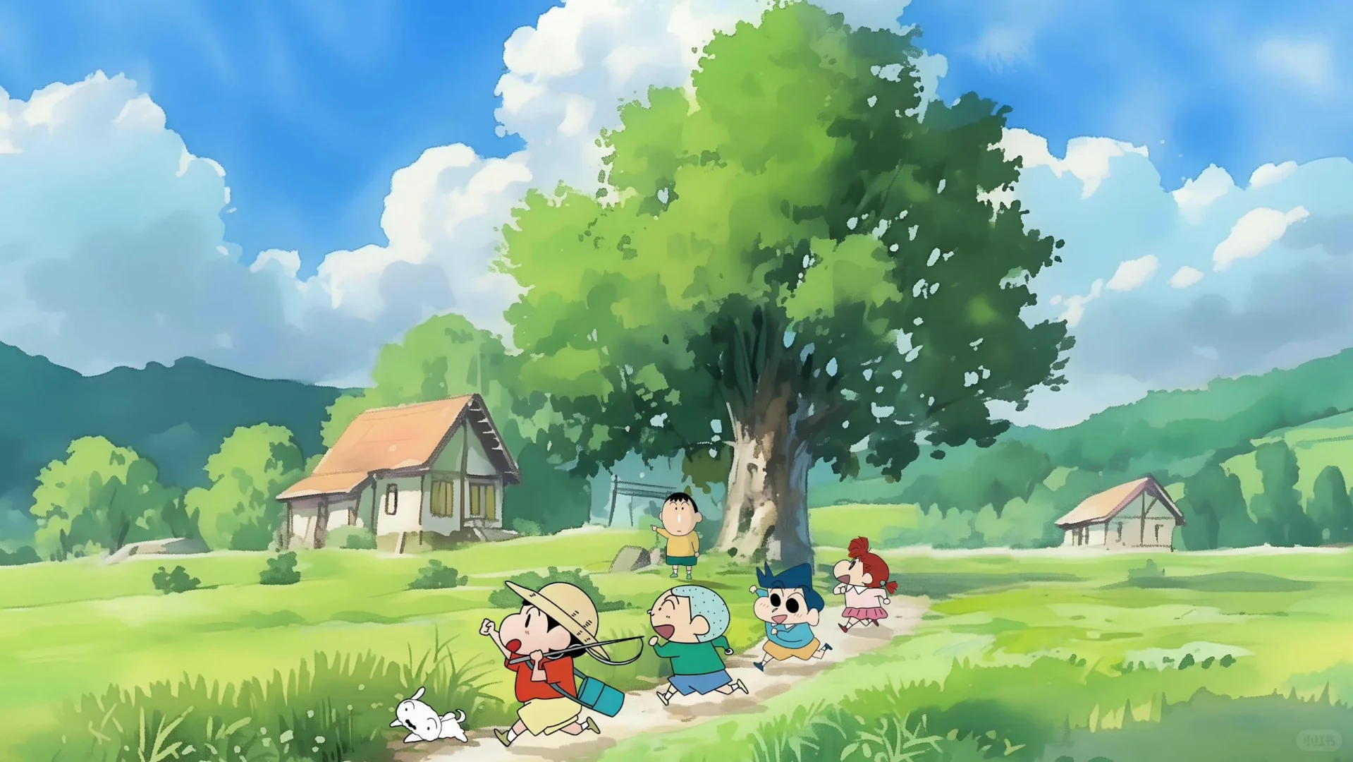 蜡笔小新iPad壁纸｜夏日回忆，治愈系画面😍😍