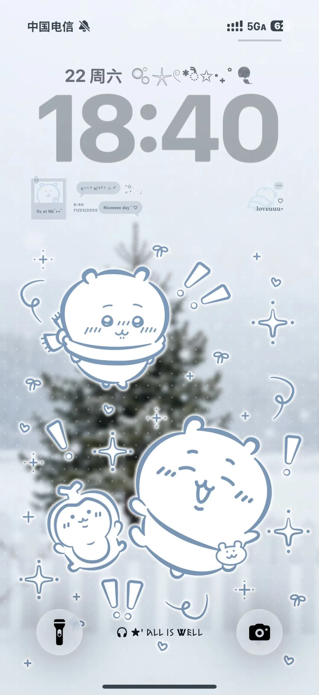 chiikawa吉伊冬日壁纸 萌晕啦！