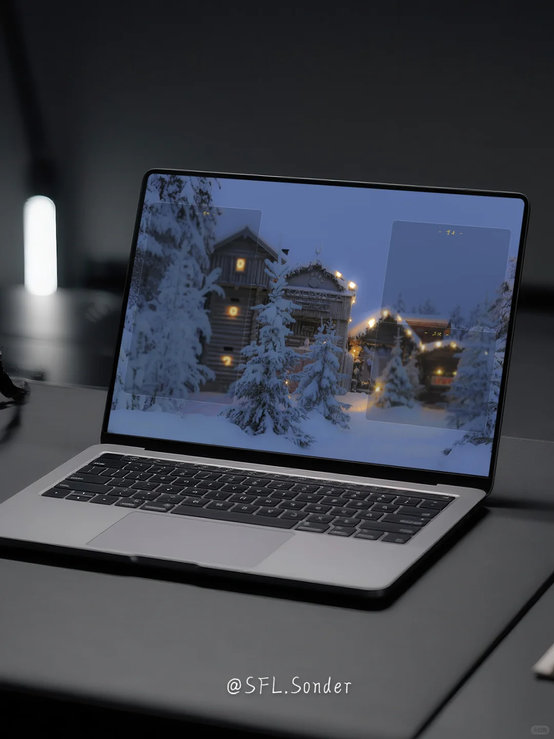 “冬日里的童话小镇.”#电脑壁纸