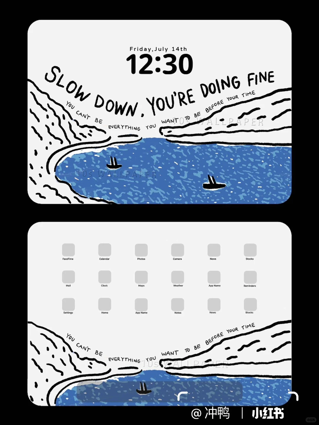 治愈系iPad壁纸｜慢慢来 你又不差