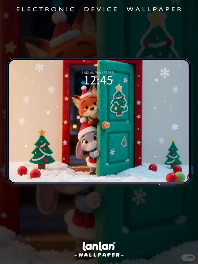 平板壁纸 | 门后的圣诞CP 朱迪和尼克🎄