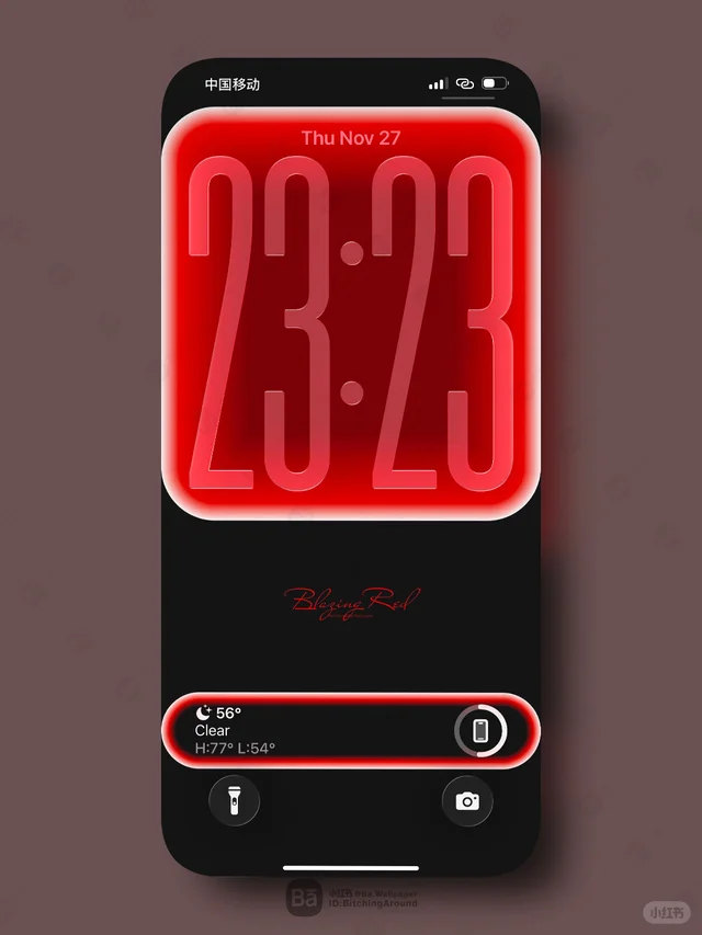 iOS26高级感简约风壁纸｜红色高级感