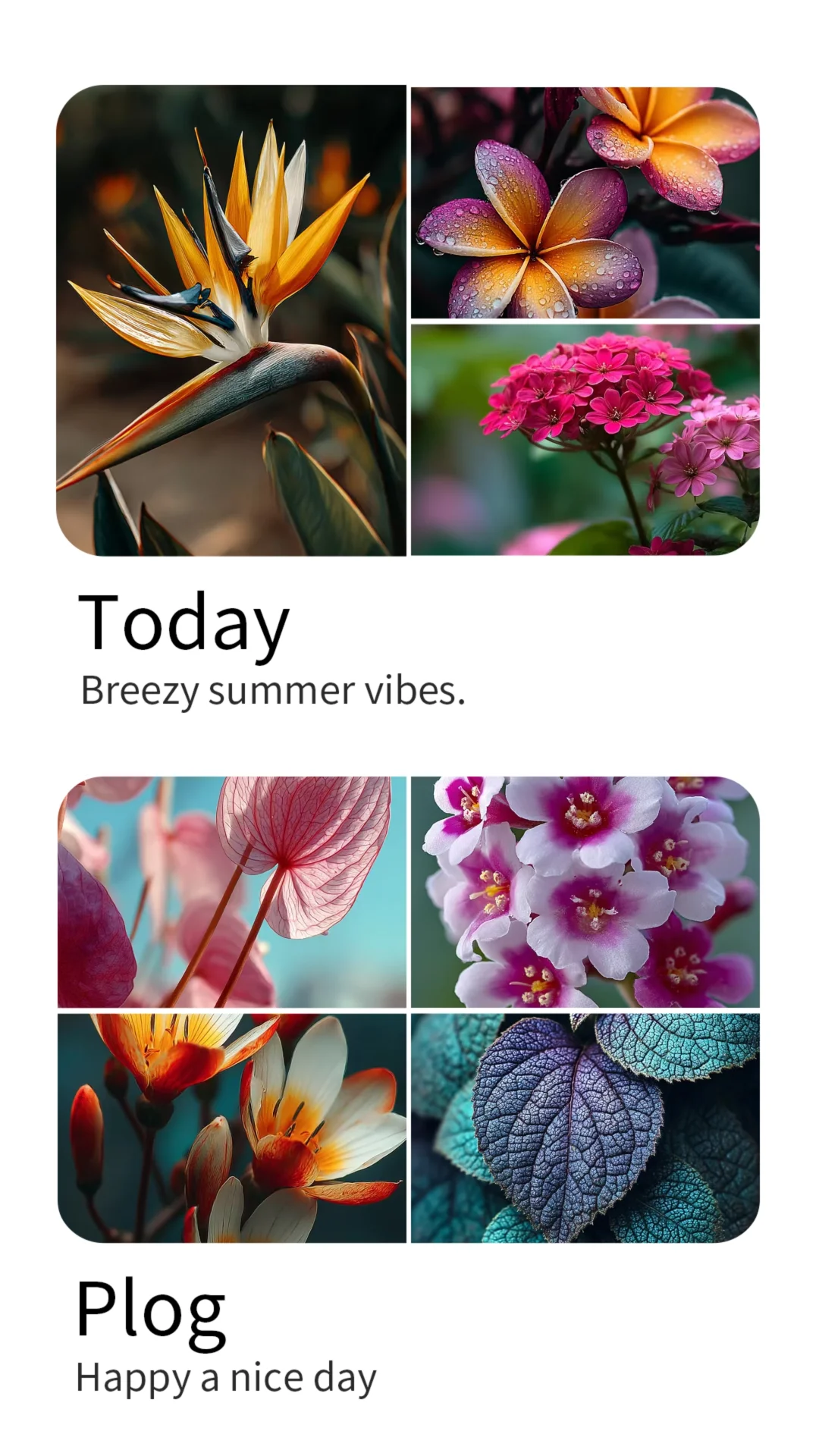 花与叶的交响，都在这组壁纸中