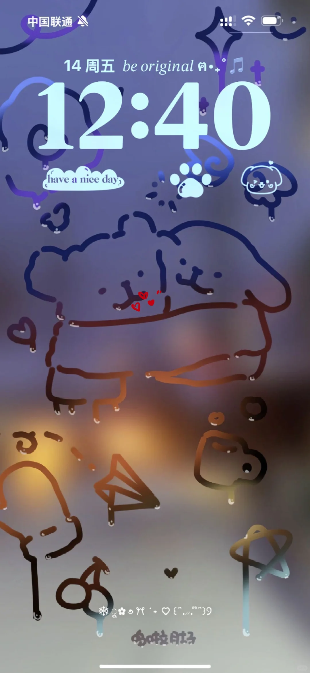 手机壁纸｜线条小狗过冬❄️