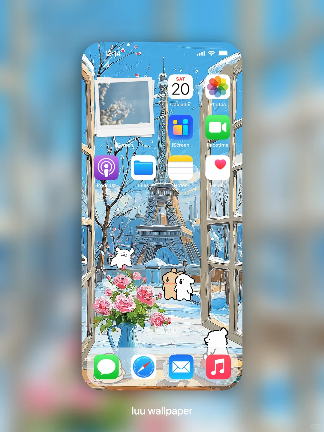 小狗 | 窗前赏雪，静待花开 | 手机壁纸