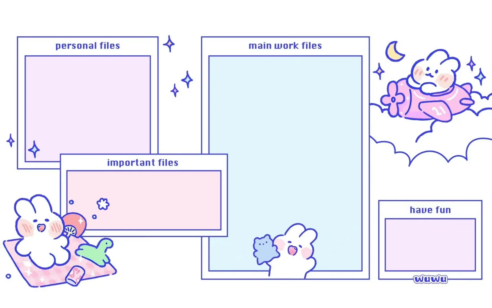 可爱的电脑分区壁纸～