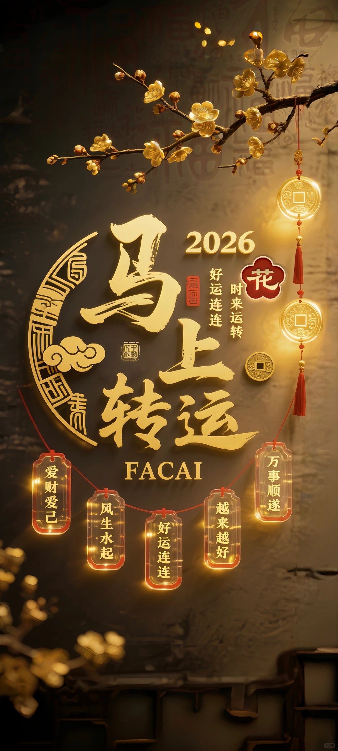 2026年马年荧光手机壁纸