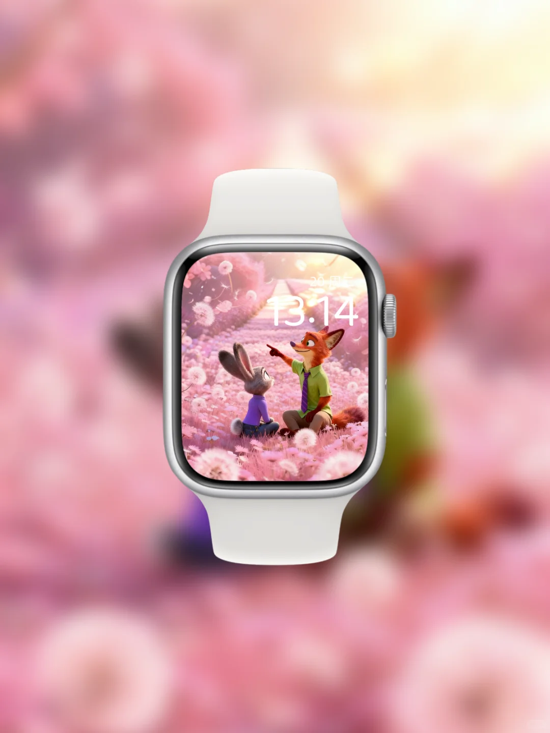 76|疯狂动物城壁纸-粉色郁金香